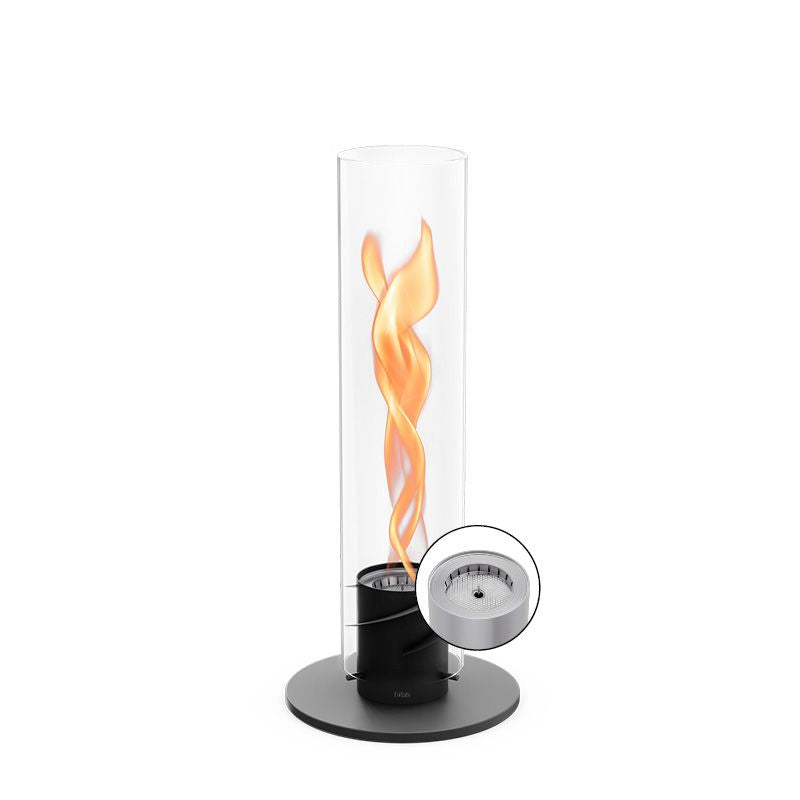 Höfats Tischfeuer Windlicht SPIN 1200 schwarz | 70x24,5x21,5cm