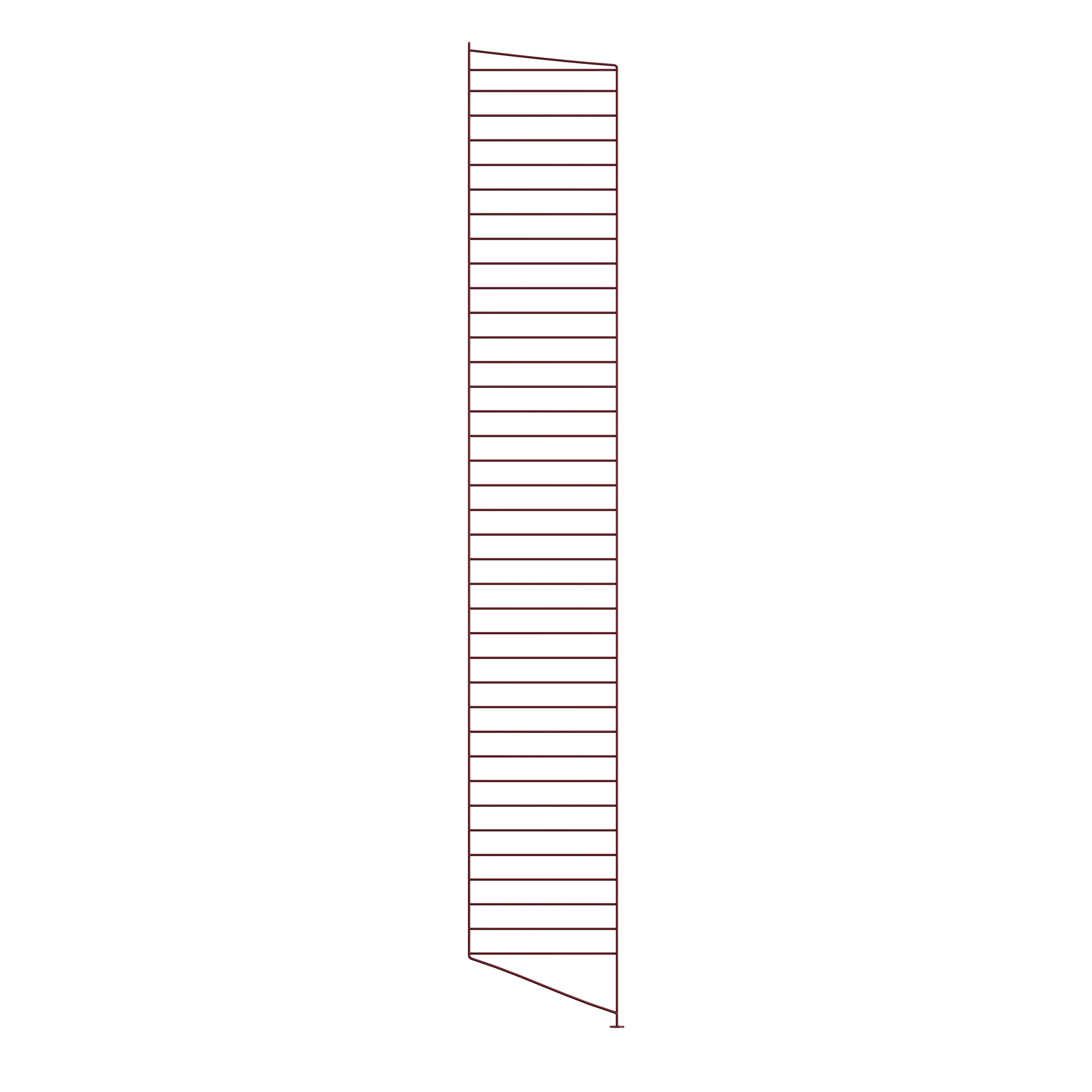 String Furniture Floor panel D30 x H200, Dark red, 1-pack