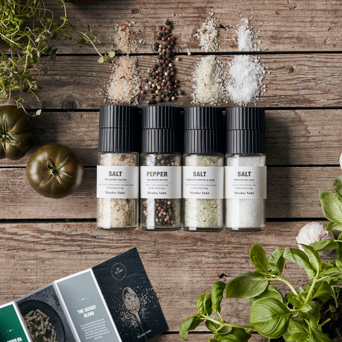 Nicolas Vahé Geschenkbox FAVOURITE Salz & Pfeffer 4er Set 415g