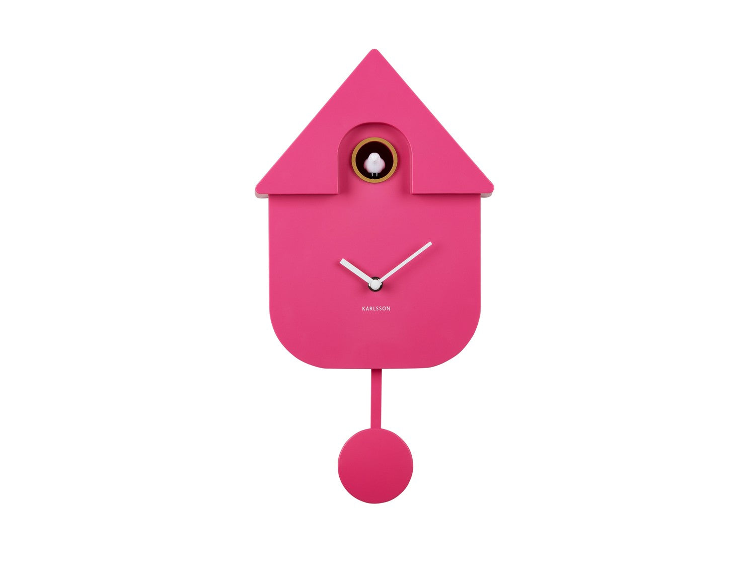 Karlsson Kuckucksuhr MODERN CUCKOO bright pink | 8,5x21,5x41 cm