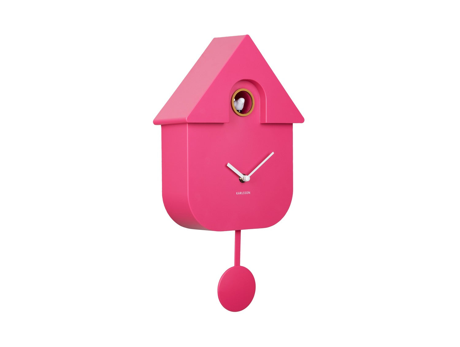 Karlsson Kuckucksuhr MODERN CUCKOO bright pink | 8,5x21,5x41 cm