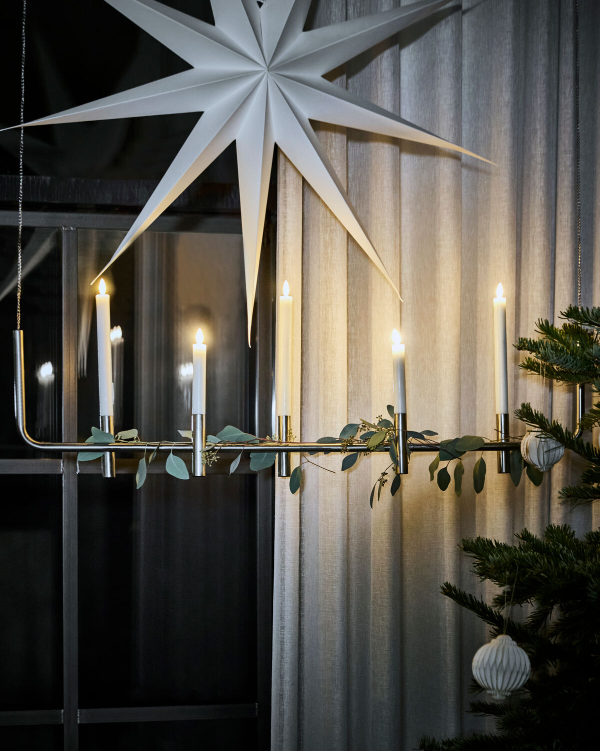 House Doctor Kerzenständer MAXI antiksilber-Finish | 102cm