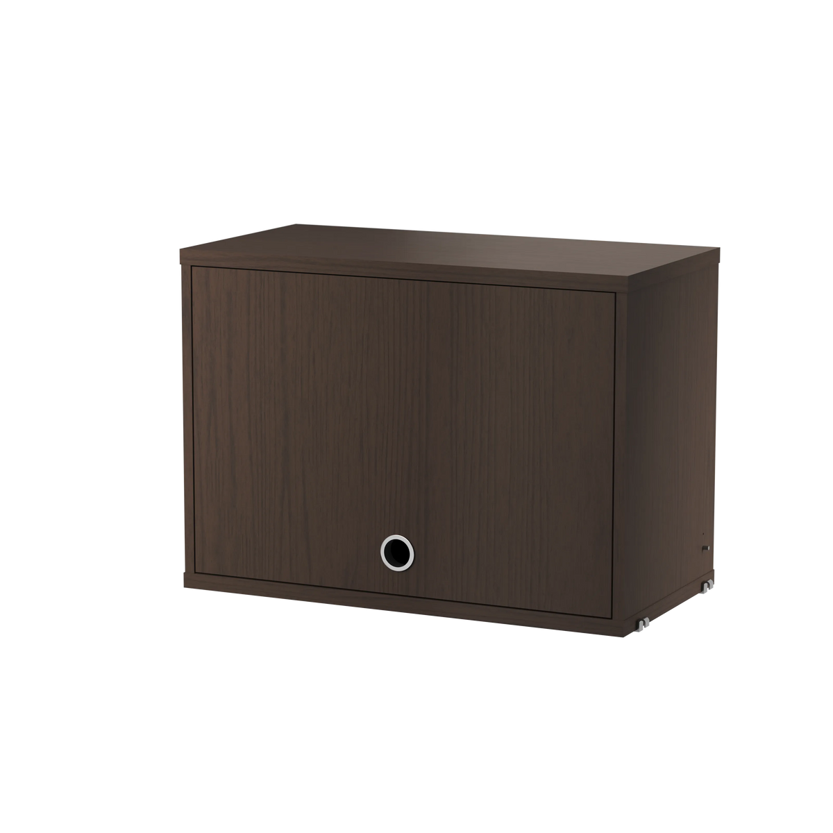 String Furniture Schrank mit Klapptür B58 x T30 x H42, Dunkel gebeizte eiche