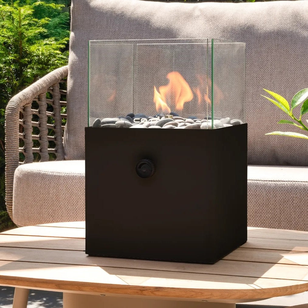 Cosifire Tischfeuer COSISCOOP Square black | Ø 20x32,5cm
