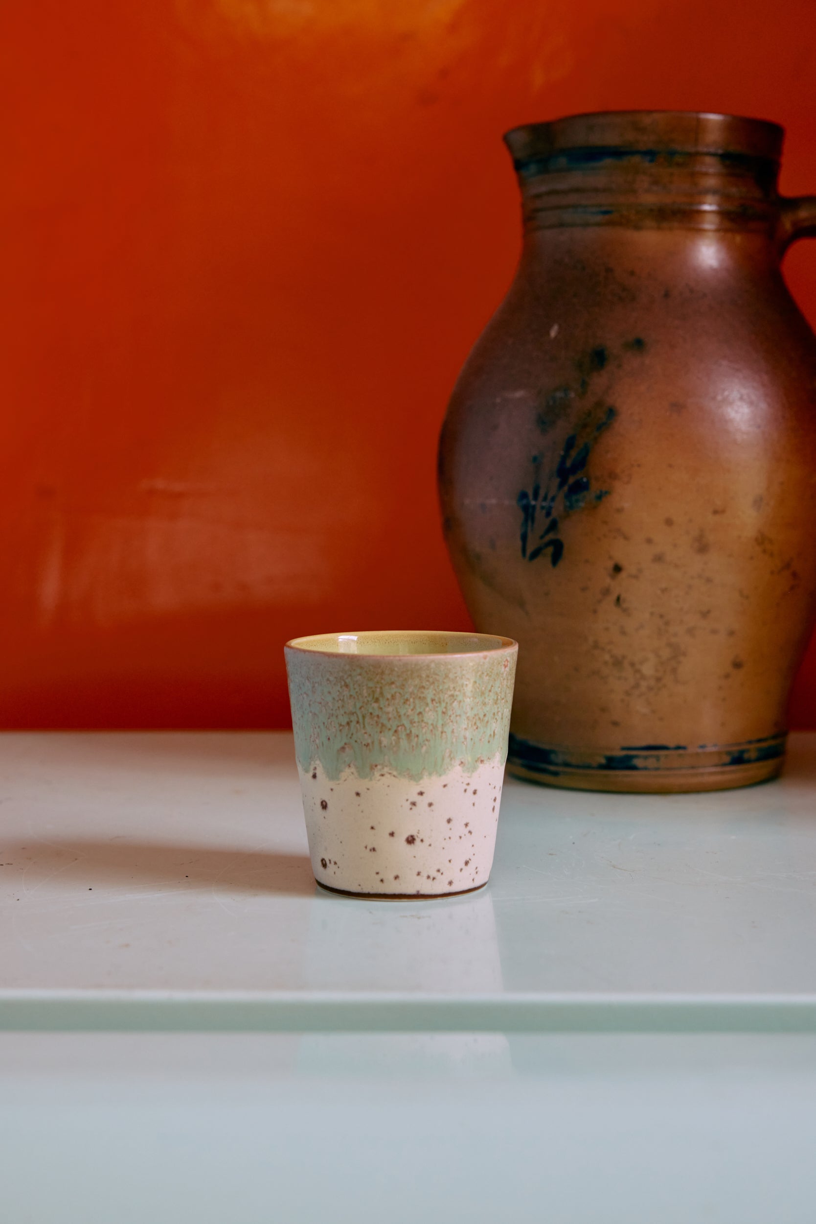 HKliving Becher Coffee Mugs POP ART 70s Ceramics bunt 4er Set | Ø7,5x8cm