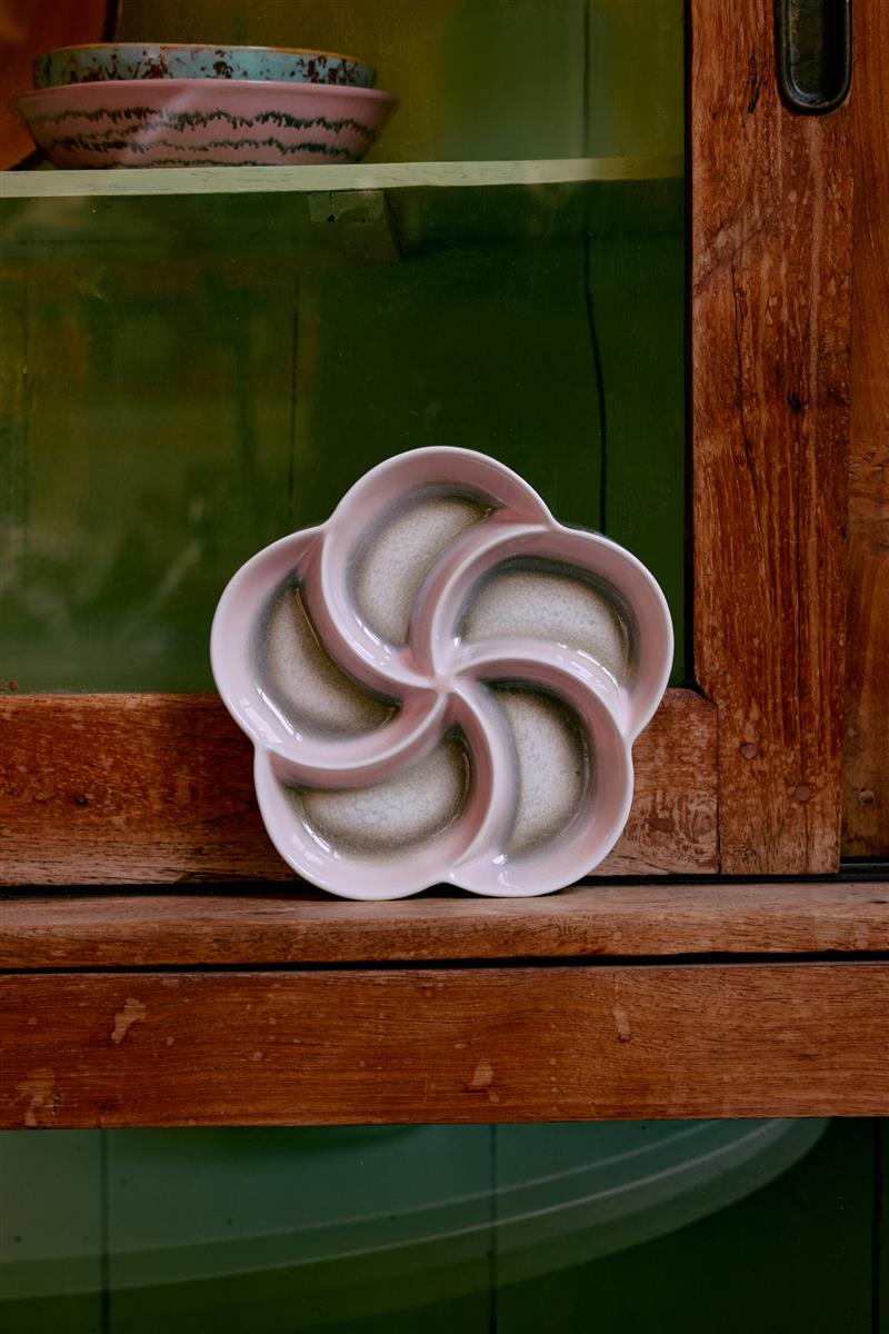 HKliving Schale Snack Tray MUSE 70s Ceramics rosa | Ø20x3cm