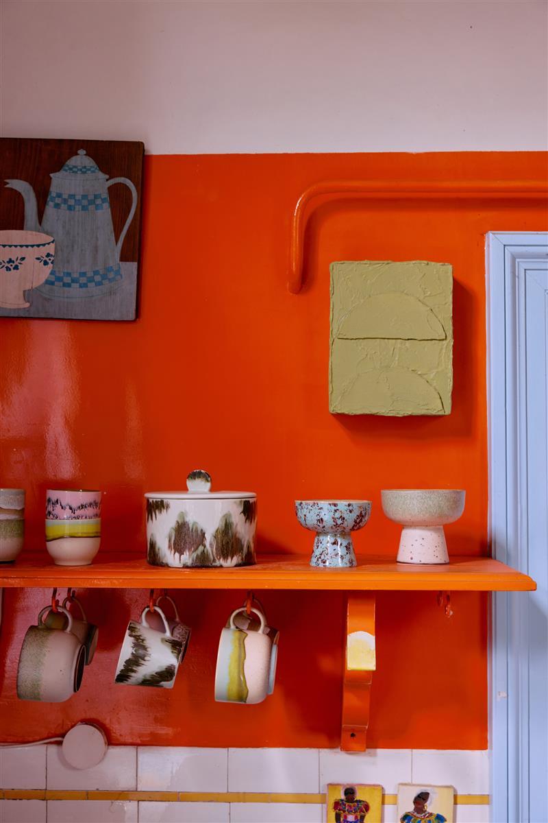 HKliving Keksdose TIDE 70s Ceramics bunt | Ø17x14cm