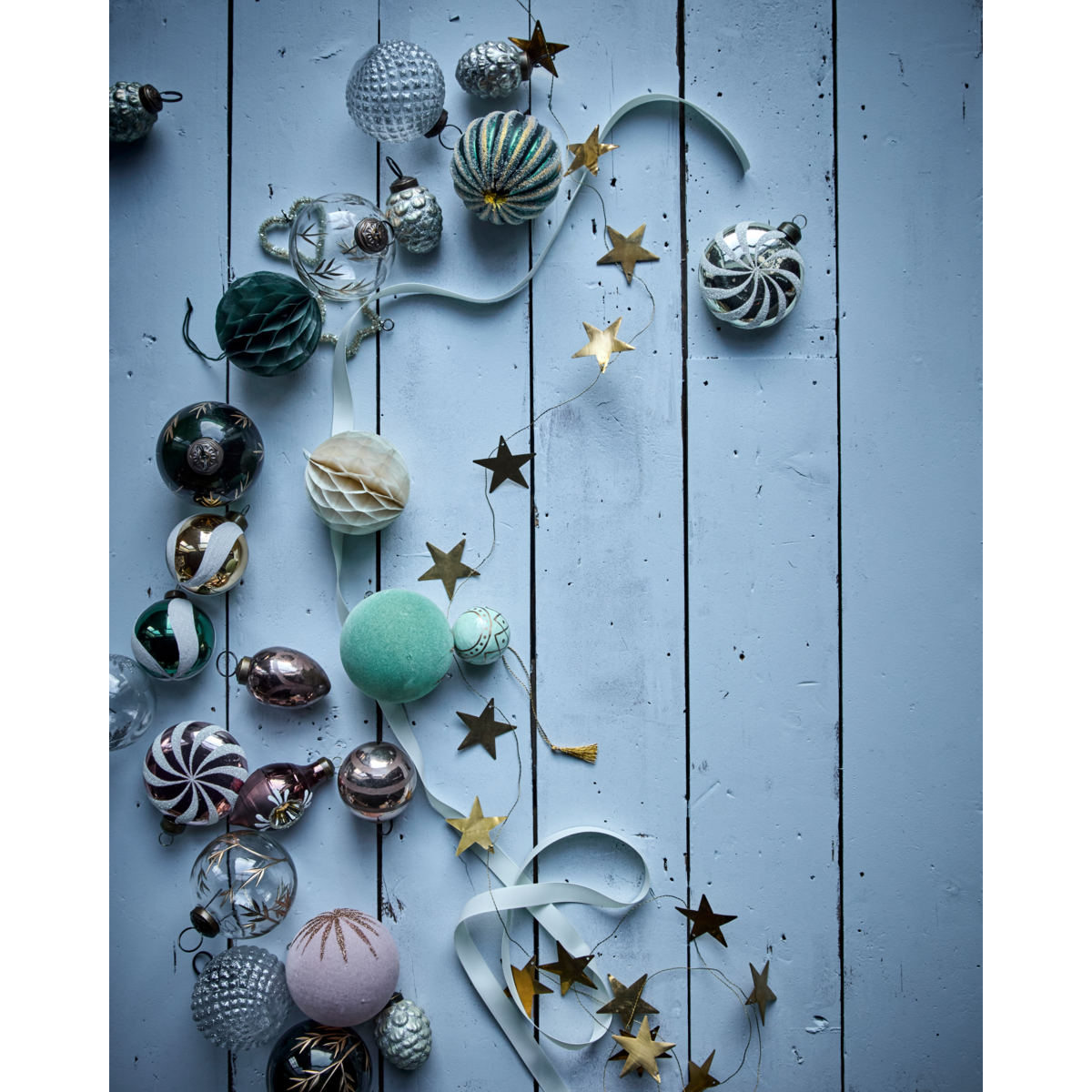 House Doctor Girlande STARS antikgold | 150cm