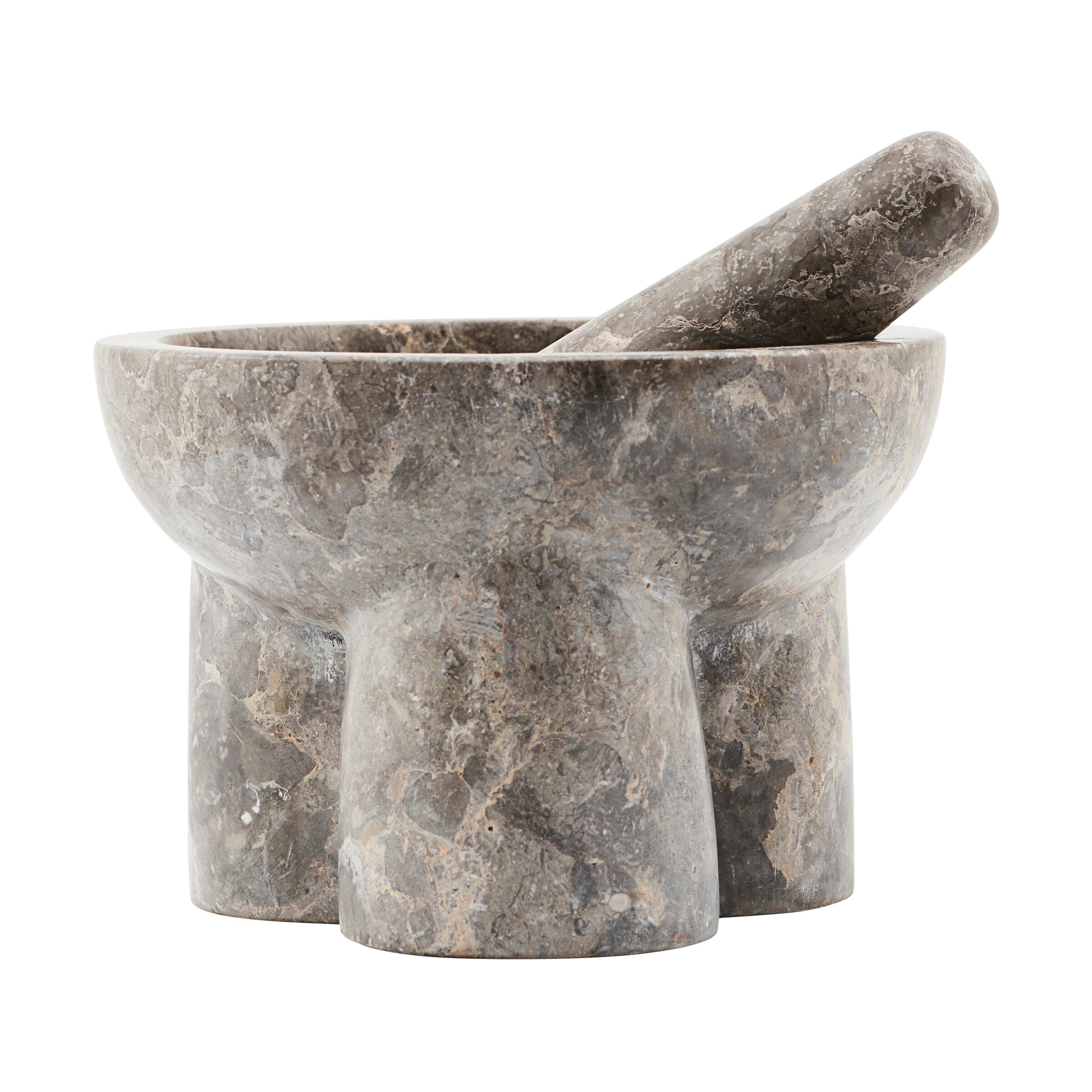 House Doctor Mörser mit Stößel KULTI grau, braun