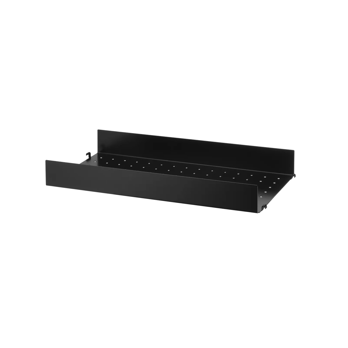String Furniture Regalboden aus Metall hohe Kante B58 x T30, Schwarz