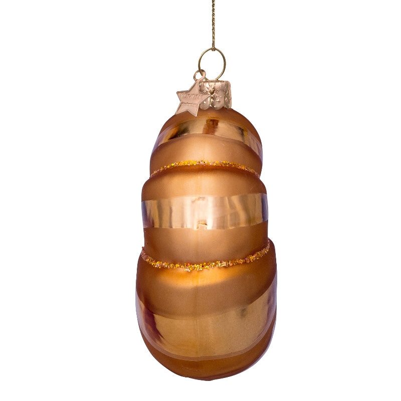 Vondels Christbaumschmuck CROISSANT Glas 10cm