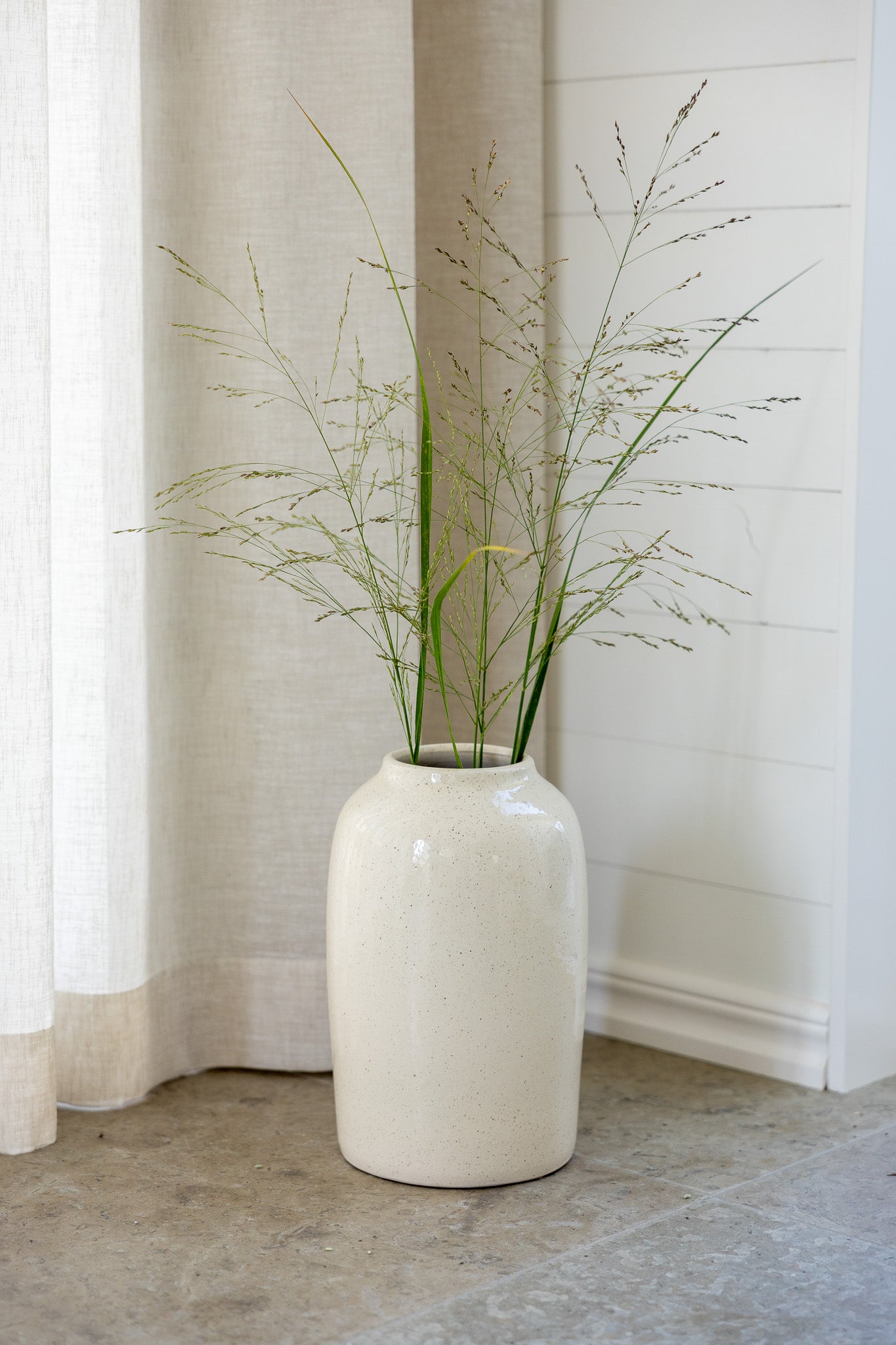 Storefactory Vase DOMSJÖ XL natur weiß | Ø18x30cm