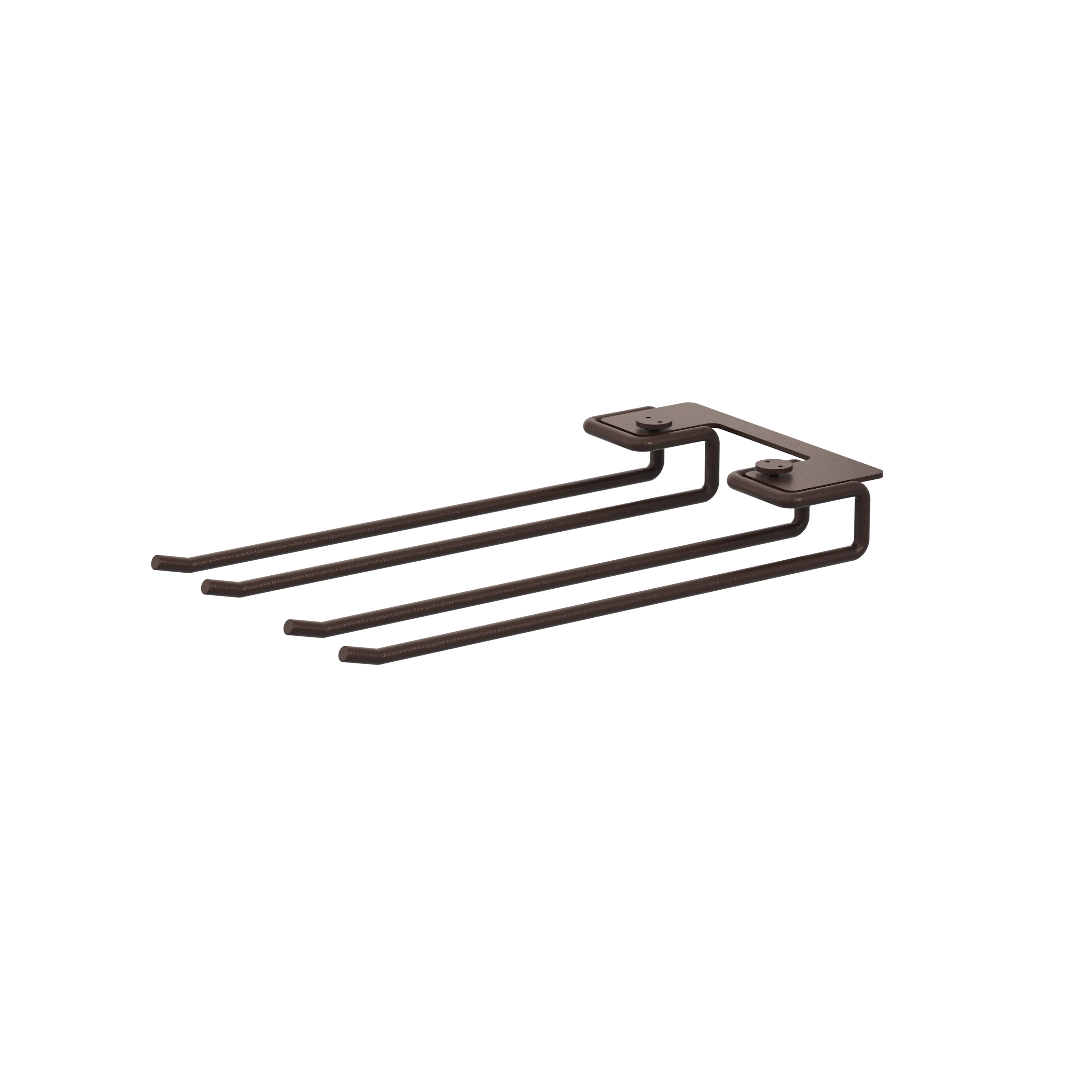 String Furniture Gläserschiene B13.5 x T30, Dunkelbraun, 2er Pack