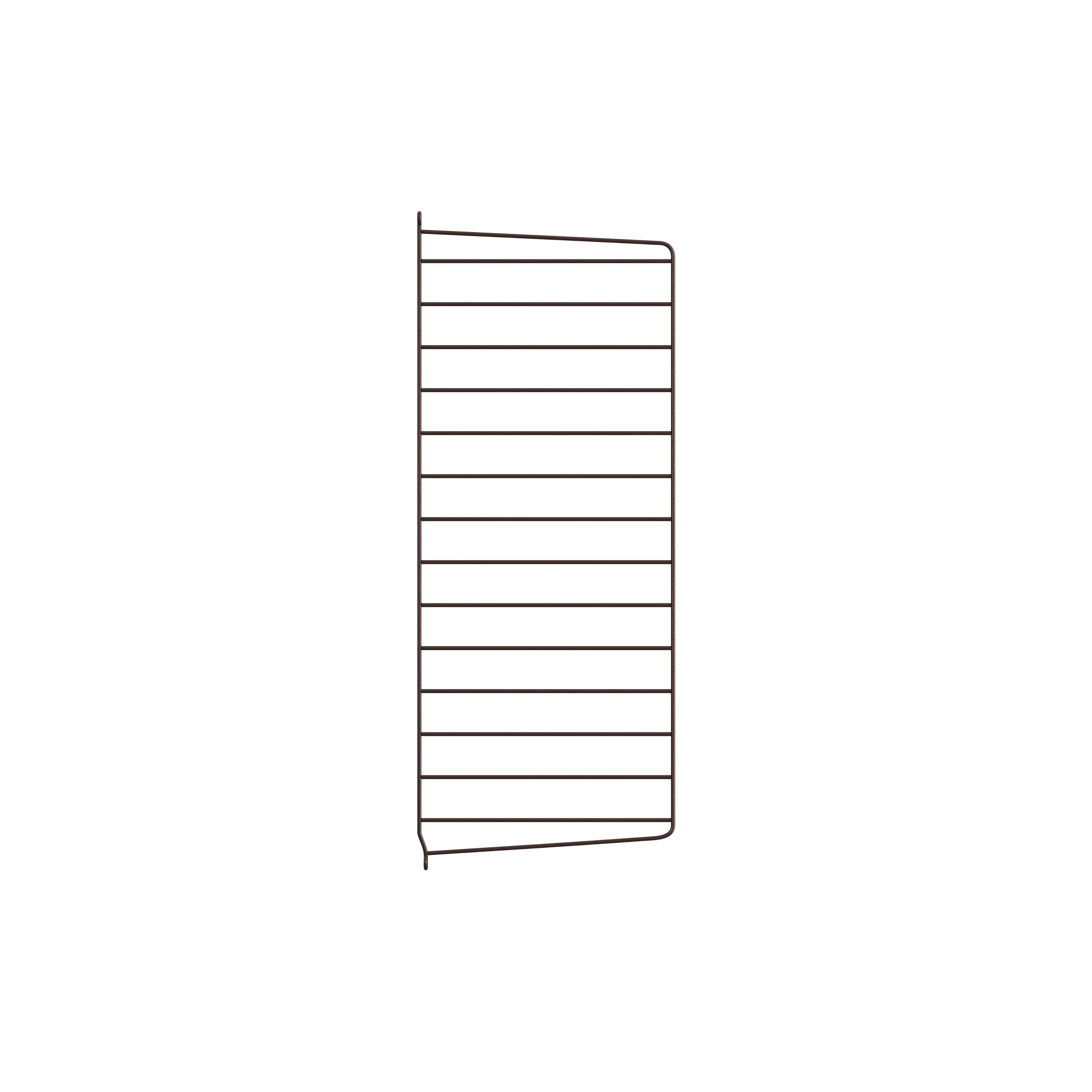 String Furniture Wandleiter T30 x H75, Dunkelbraun, 1er Pack