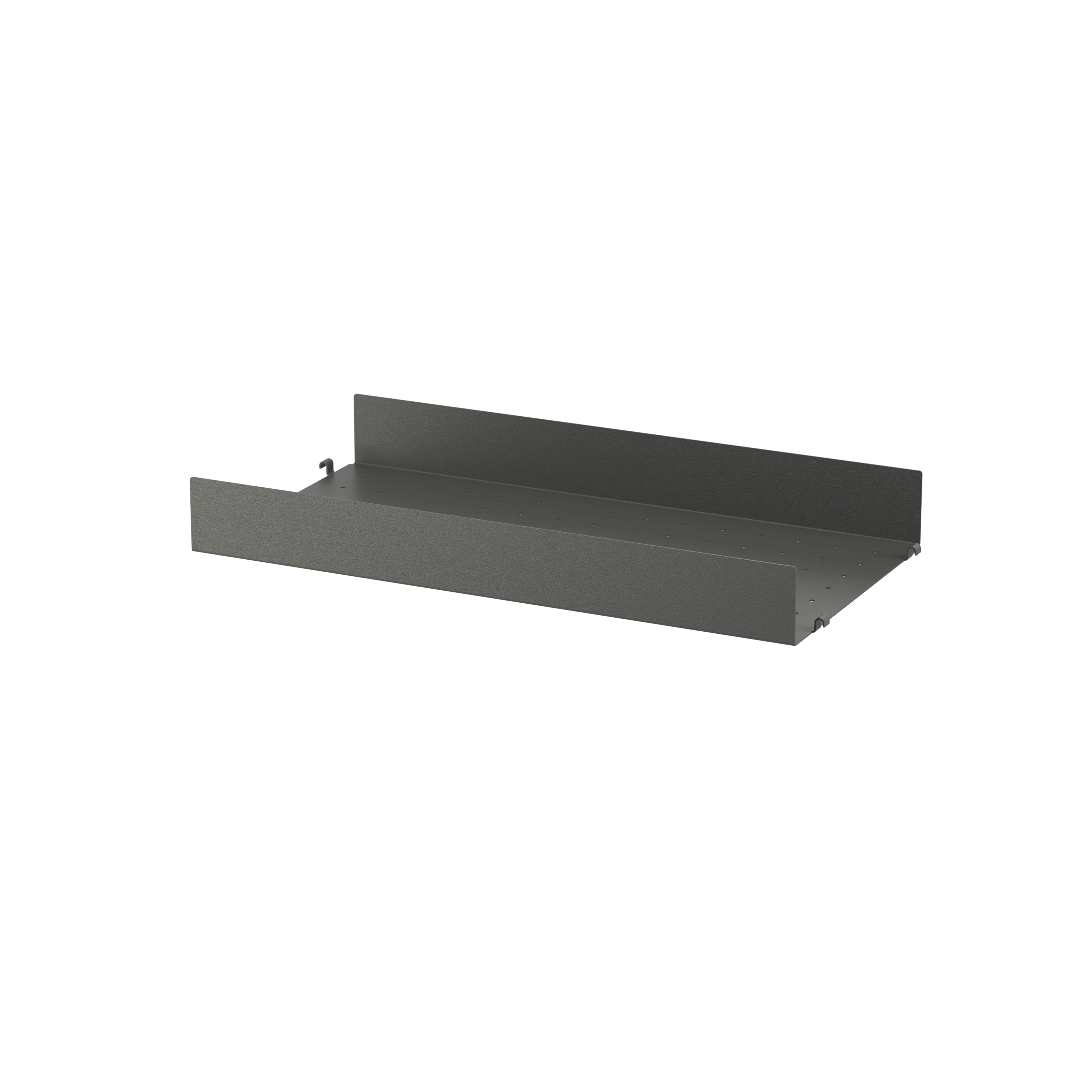 String Furniture Regalboden aus Metall hohe Kante B58 x T30, Dunkelgrau