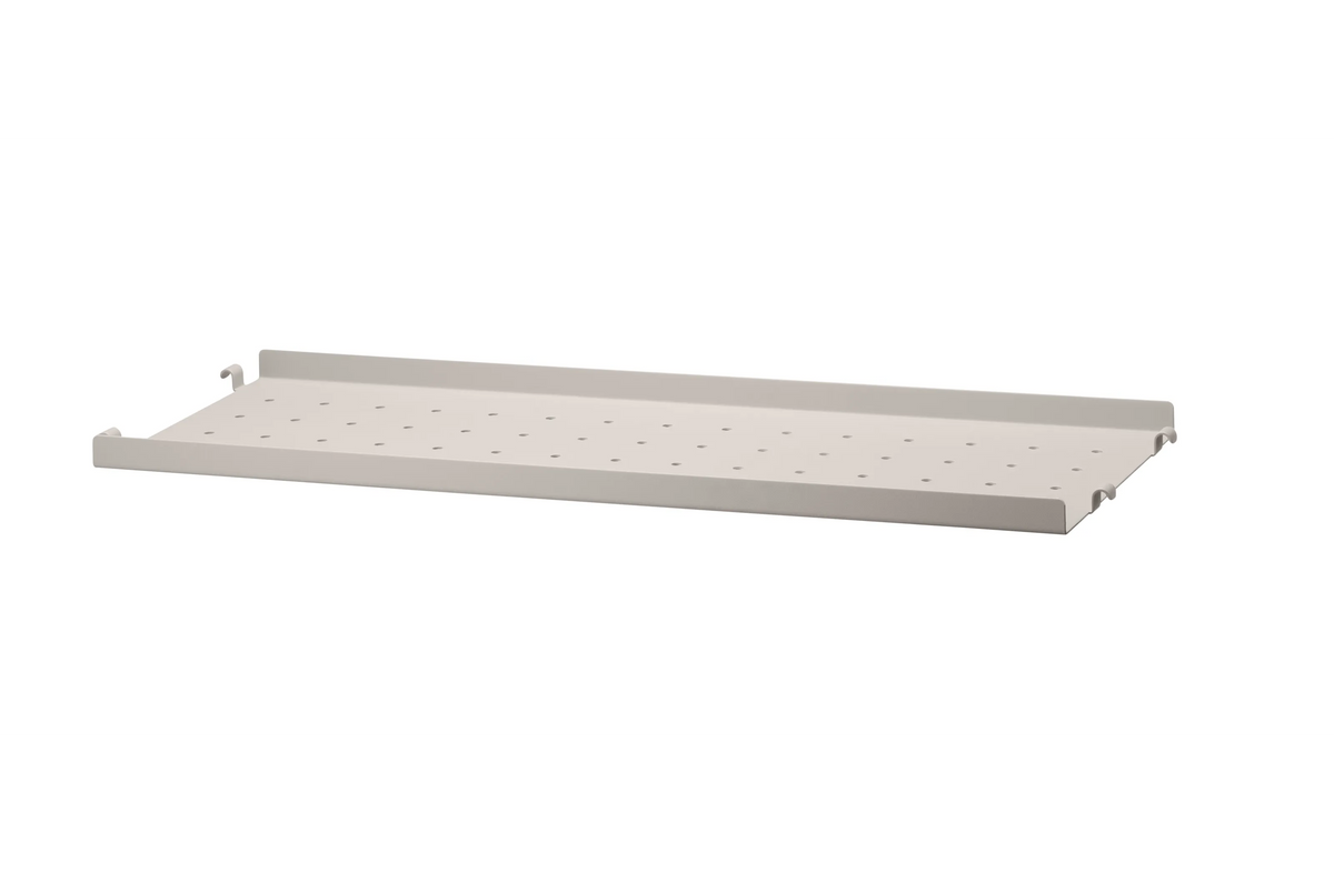 String Furniture Regalboden aus Metall niedrige Kante B58 x T20, Beige