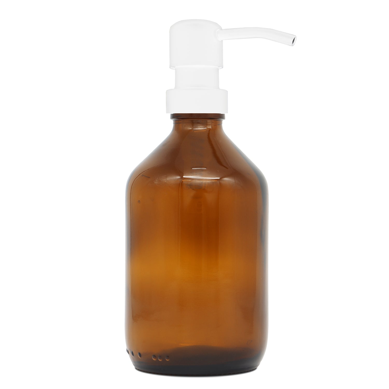 a good smile Seifenspender DIY Glas braun Edelstahlspender weiß 500ml