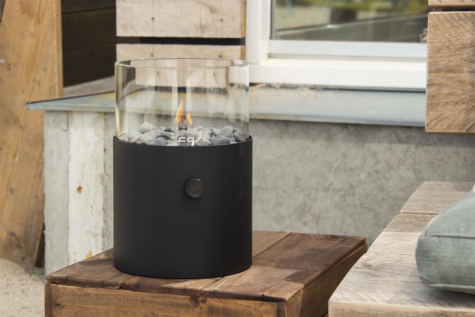 Cosifire Tischfeuer COSISCOOP XL black | Ø 20,5x30cm