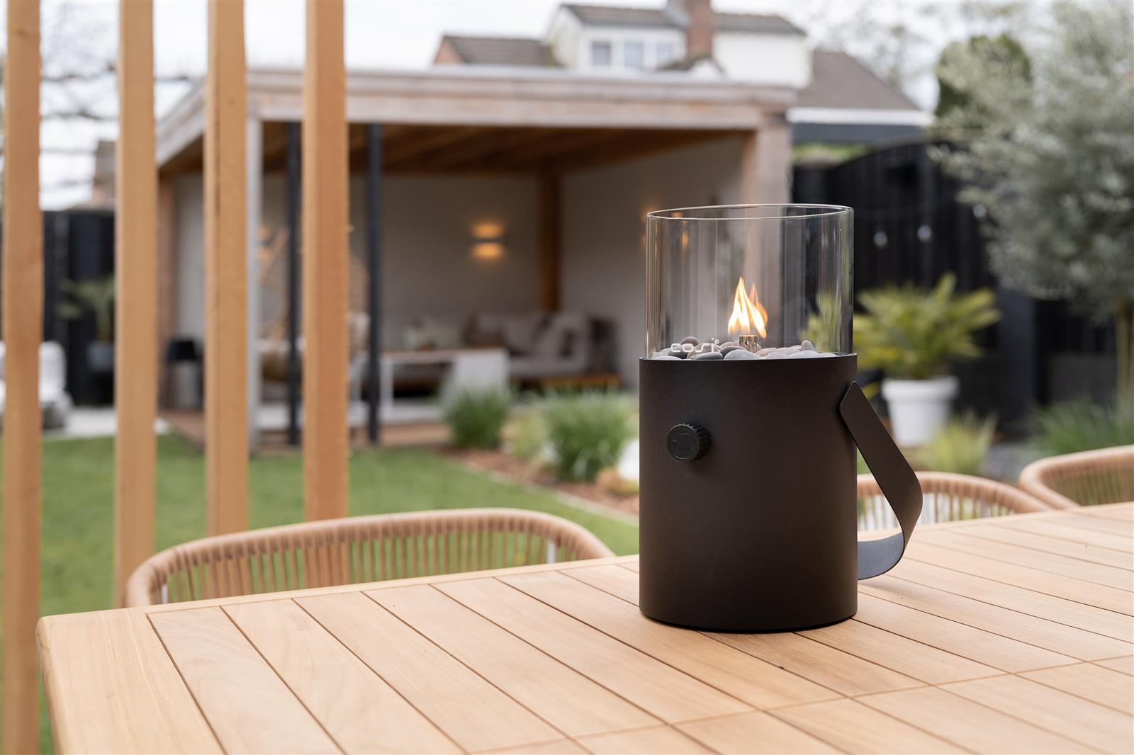 Cosifire Tischfeuer COSISCOOP Original schwarz | Ø 16x30cm
