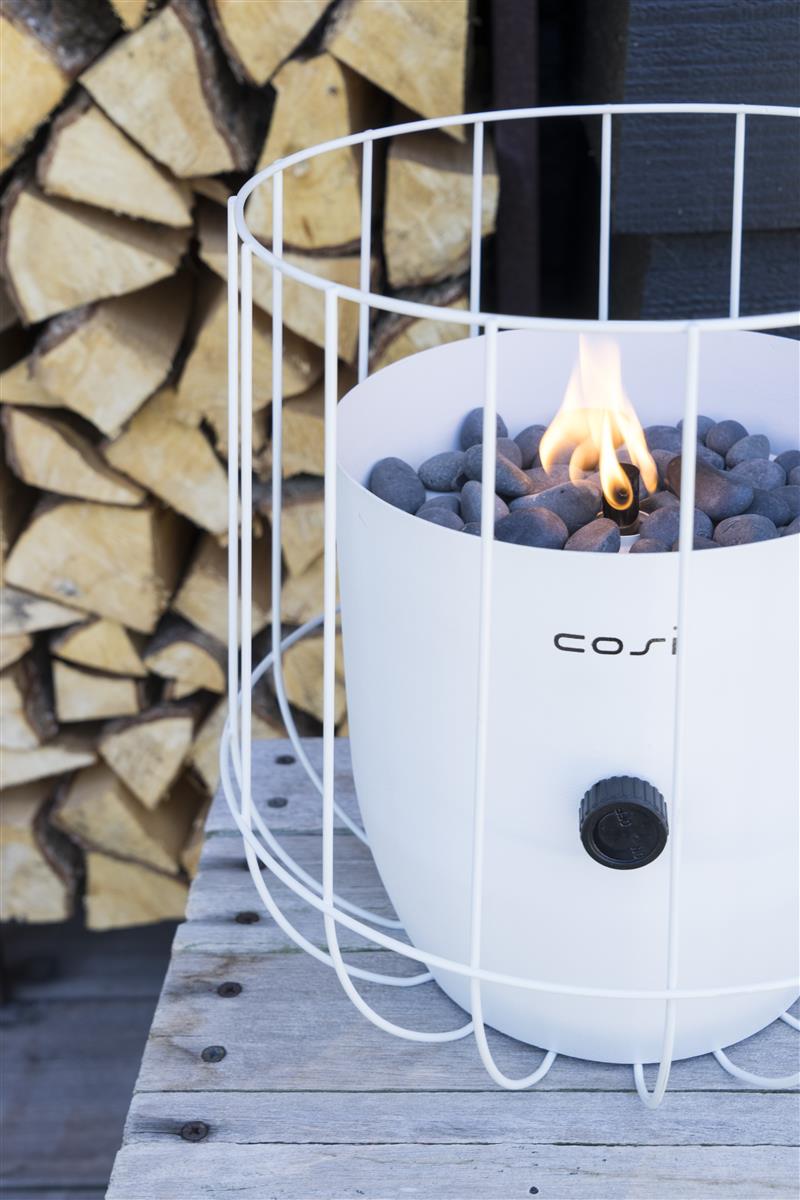 Cosifire Tischfeuer Cosiscoop BASKET white | Ø 31x31cm