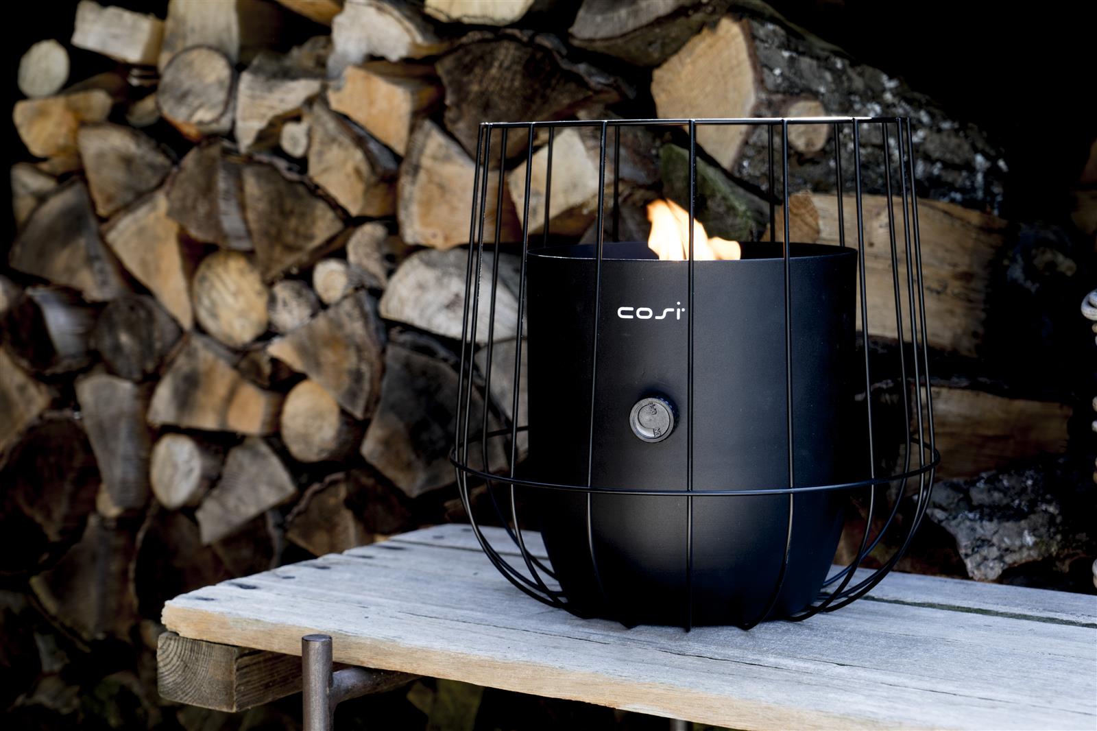 Cosifire Tischfeuer Cosiscoop BASKET black | Ø 31x31cm
