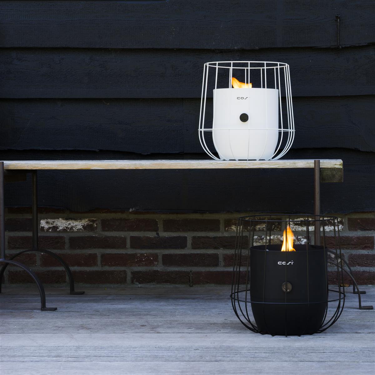 Cosifire Tischfeuer Cosiscoop BASKET black | Ø 31x31cm
