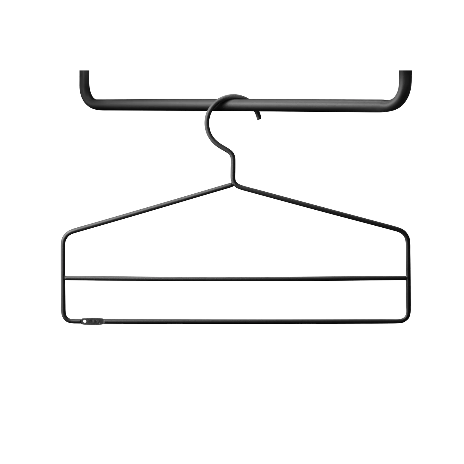 String Furniture KleiderHaken B41 x H26, Schwarz, 4er Pack