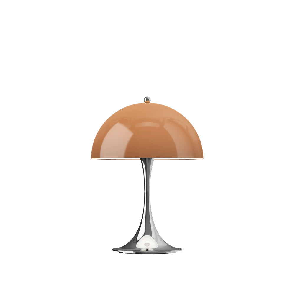 Louis Poulsen Tischleuchte PANTHELLA 250 CHROME OPAL BROWN portable | Ø25x34,6cm