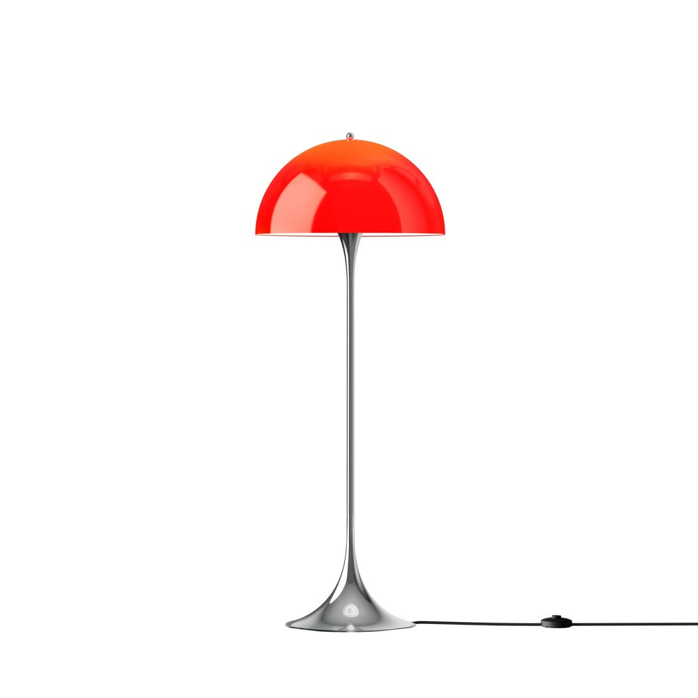 Louis Poulsen Stehleuchte PANTHELLA 500 FLOOR CHROME RED V3 | Ø50x129cm