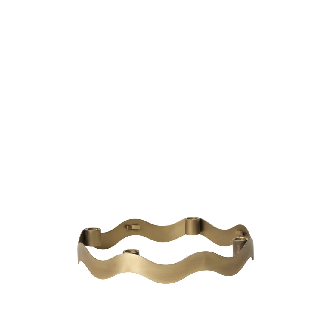 Broste Copenhagen Kerzenhalter HALo antikgold | Ø18 x 2,8 cm