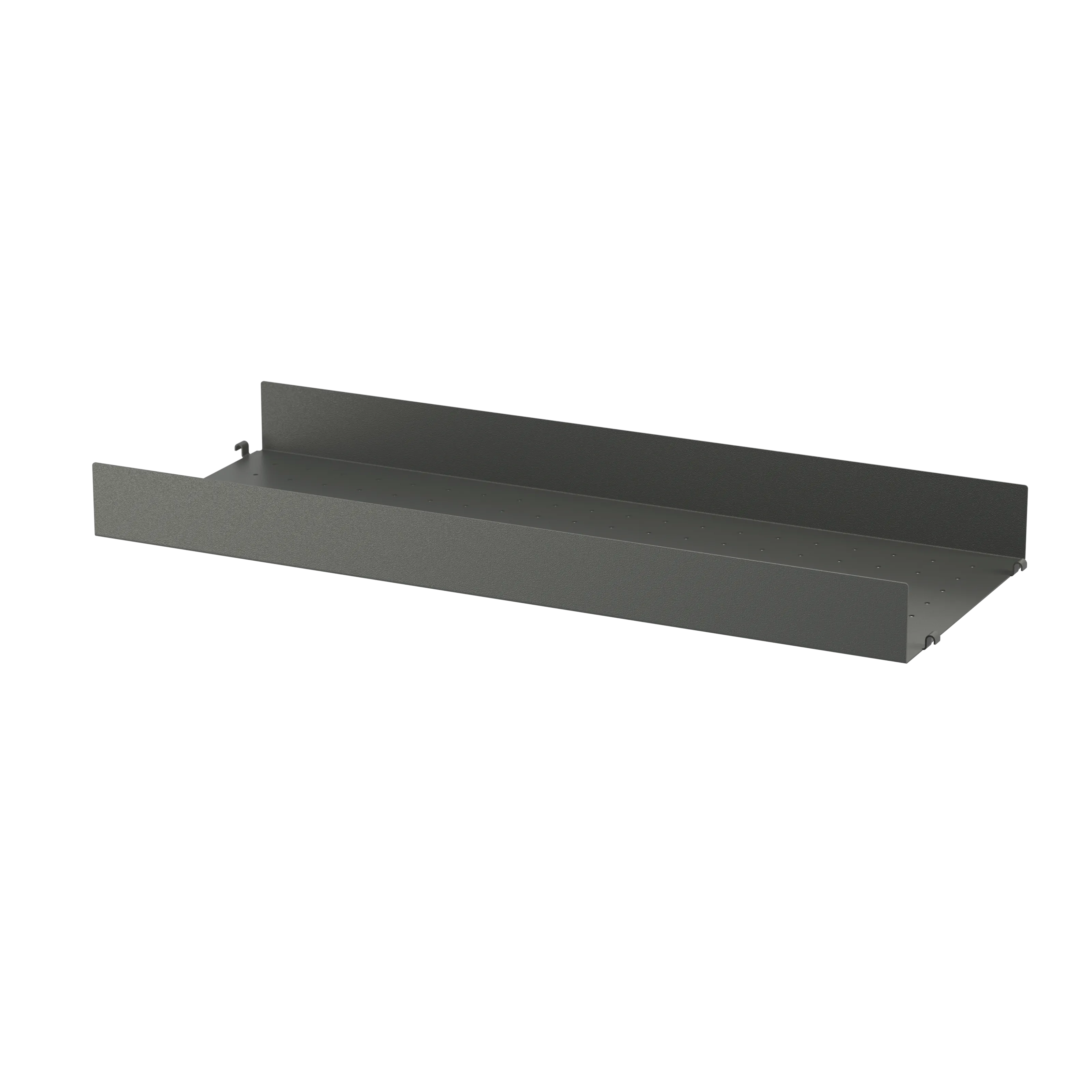 String Furniture Regalboden aus Metall hohe Kante B78 x T30, Dunkelgrau
