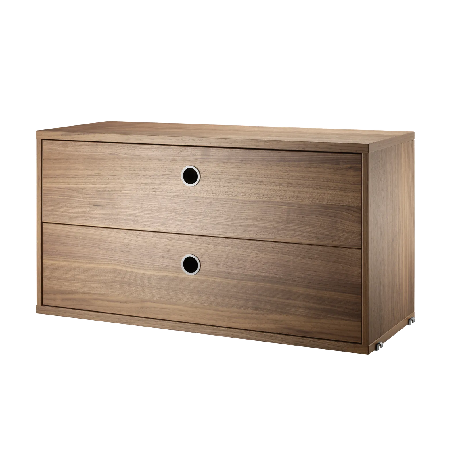 String Furniture Schubladenschrank B78 x T30 x H42, Walnuß