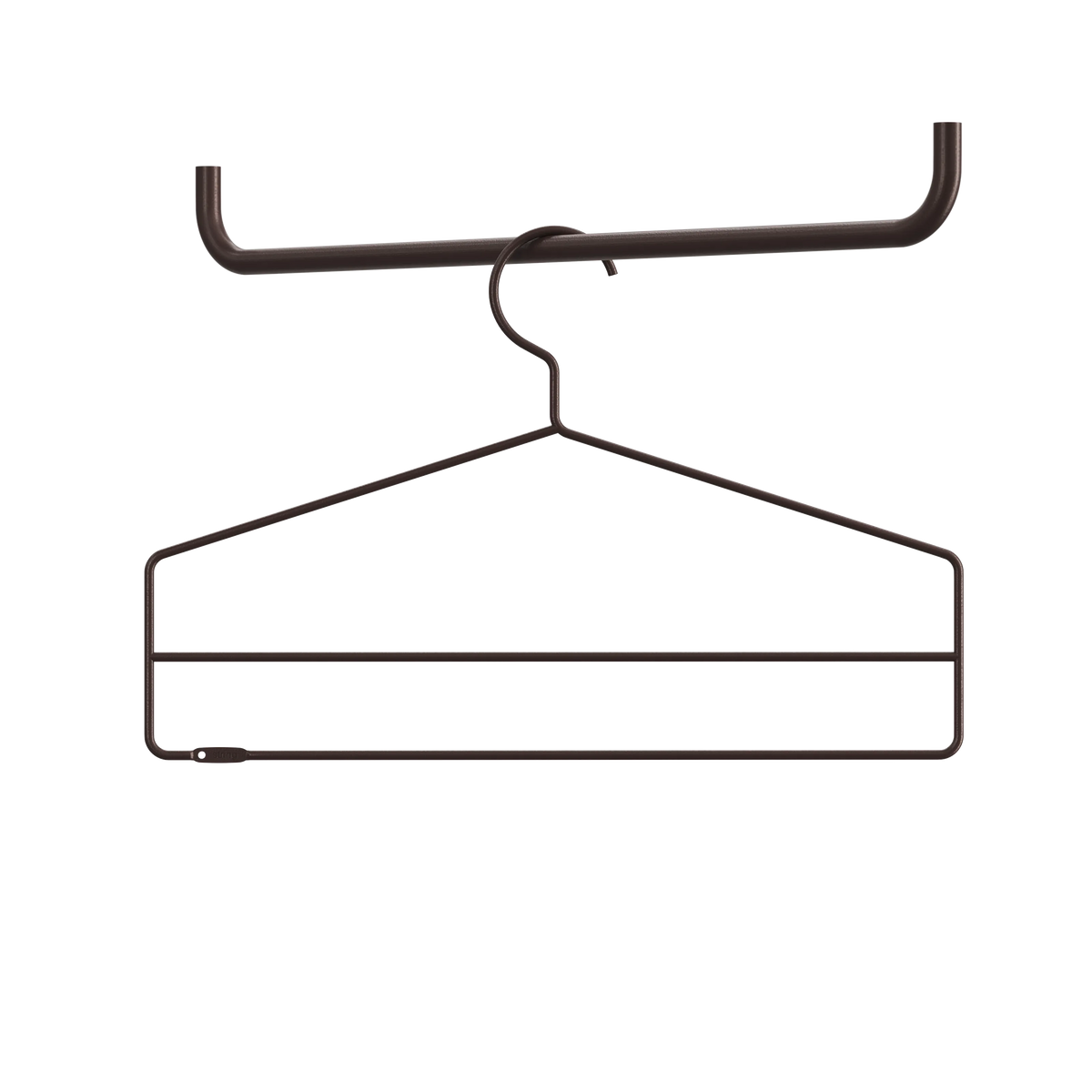 String Furniture KleiderHaken B41 x H26, Dunkelbraun, 4er Pack