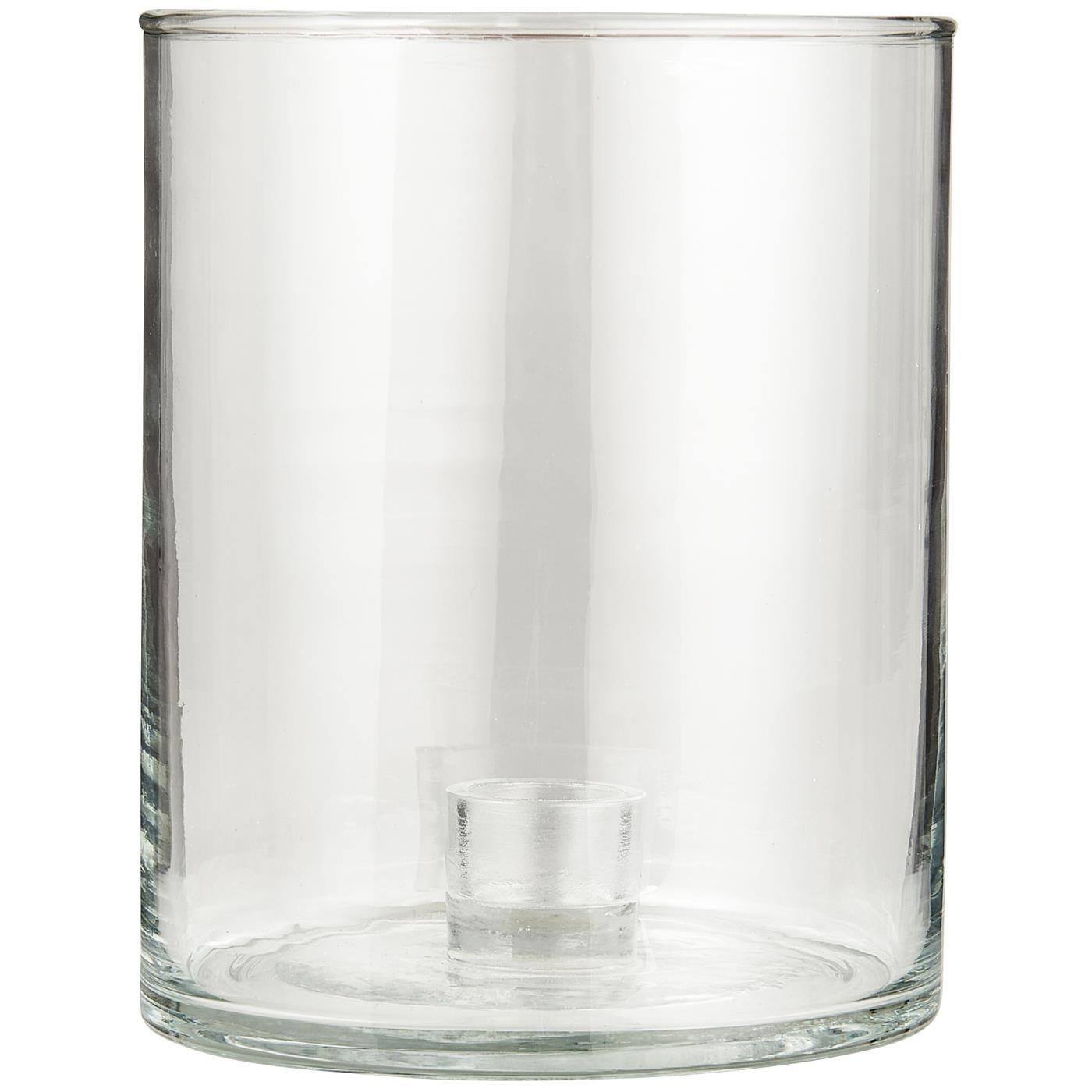 IB Laursen Windlicht GLAS Kerzenhalter fixiert für Stabkerze Ø2,2cm | Ø12x15cm