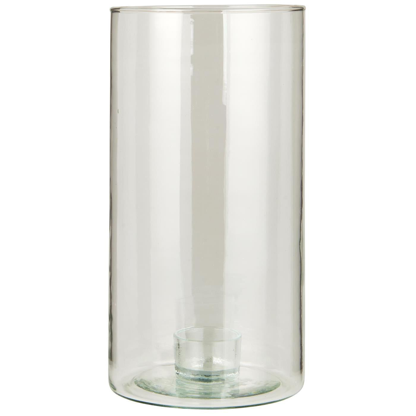 IB Laursen Windlicht GLAS Kerzenhalter fixiert für Stabkerze Ø3,8cm | Ø13x25cm