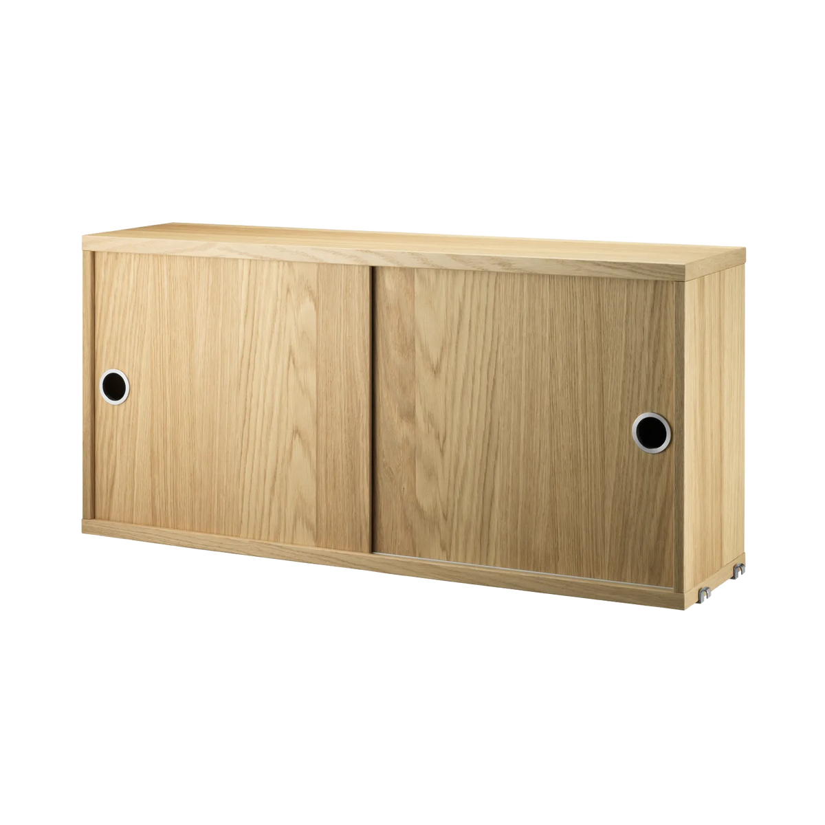 String Furniture Schrank mit Schiebetüren B78 x T20 x H37, Eiche