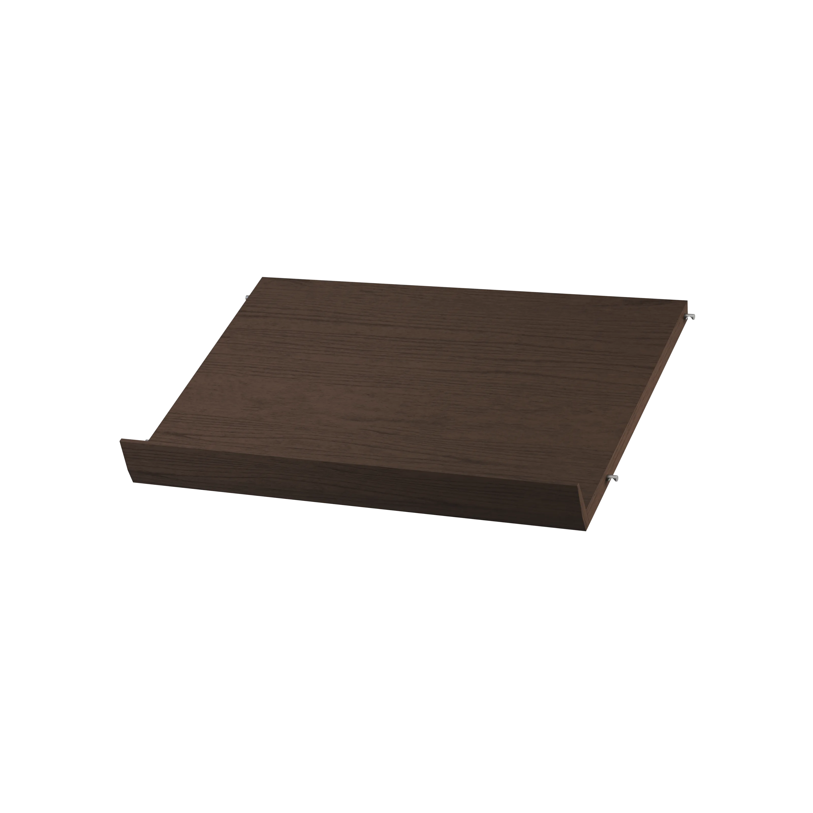 String Furniture Zeitschriftenablage Holz B58 x T30 x H15, Dunkel gebeizte eiche