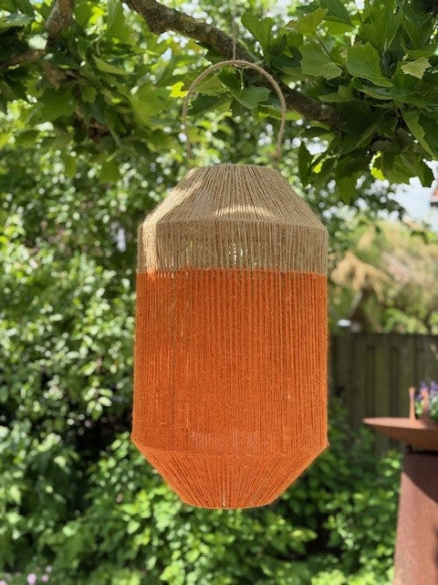 Van der Leeden Laterne ORANGE Jute Natur/Orange | Ø 34cm H 60cm
