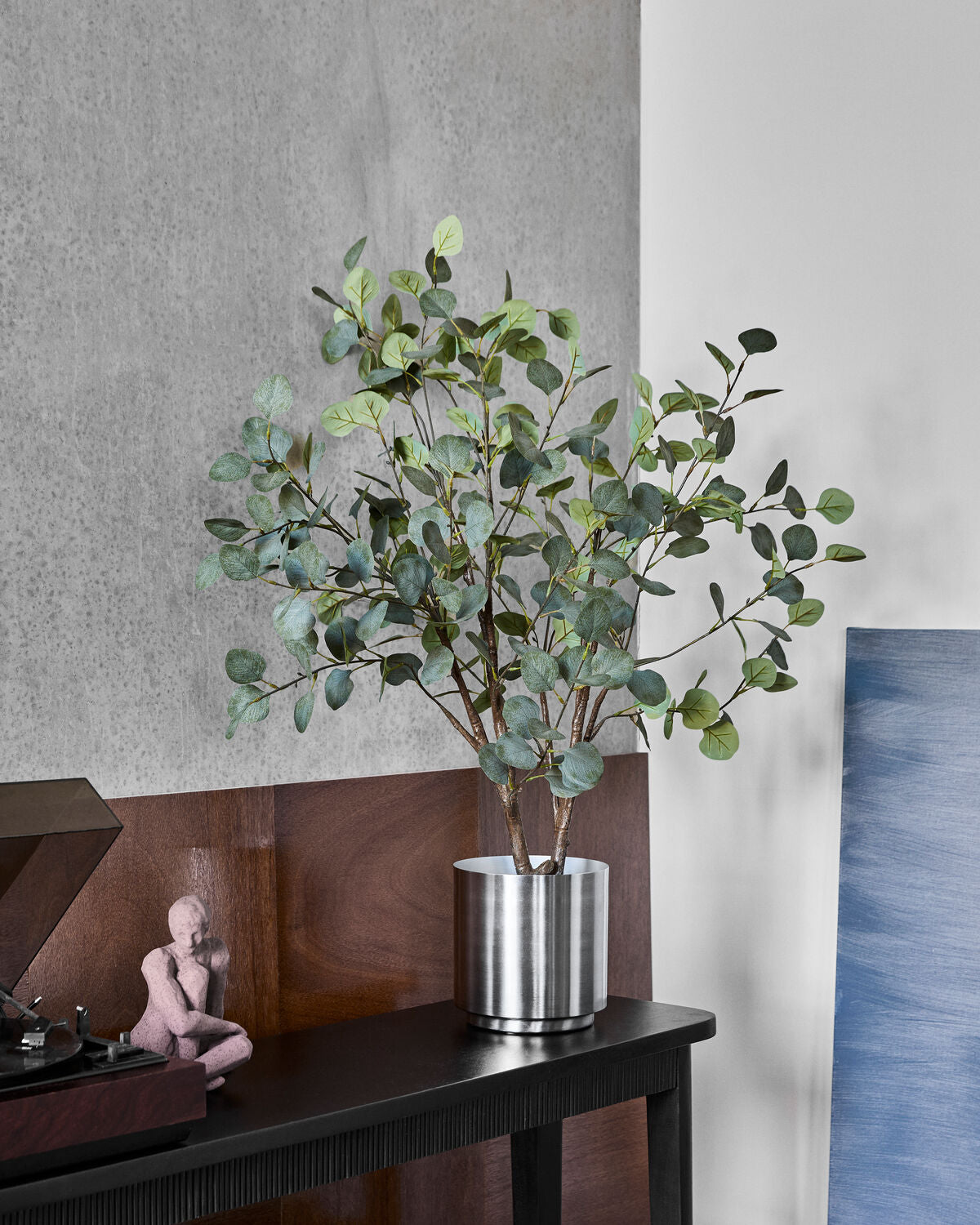 House Doctor Künstliche Pflanze Eucalyptus grau grün | 40x100 cm