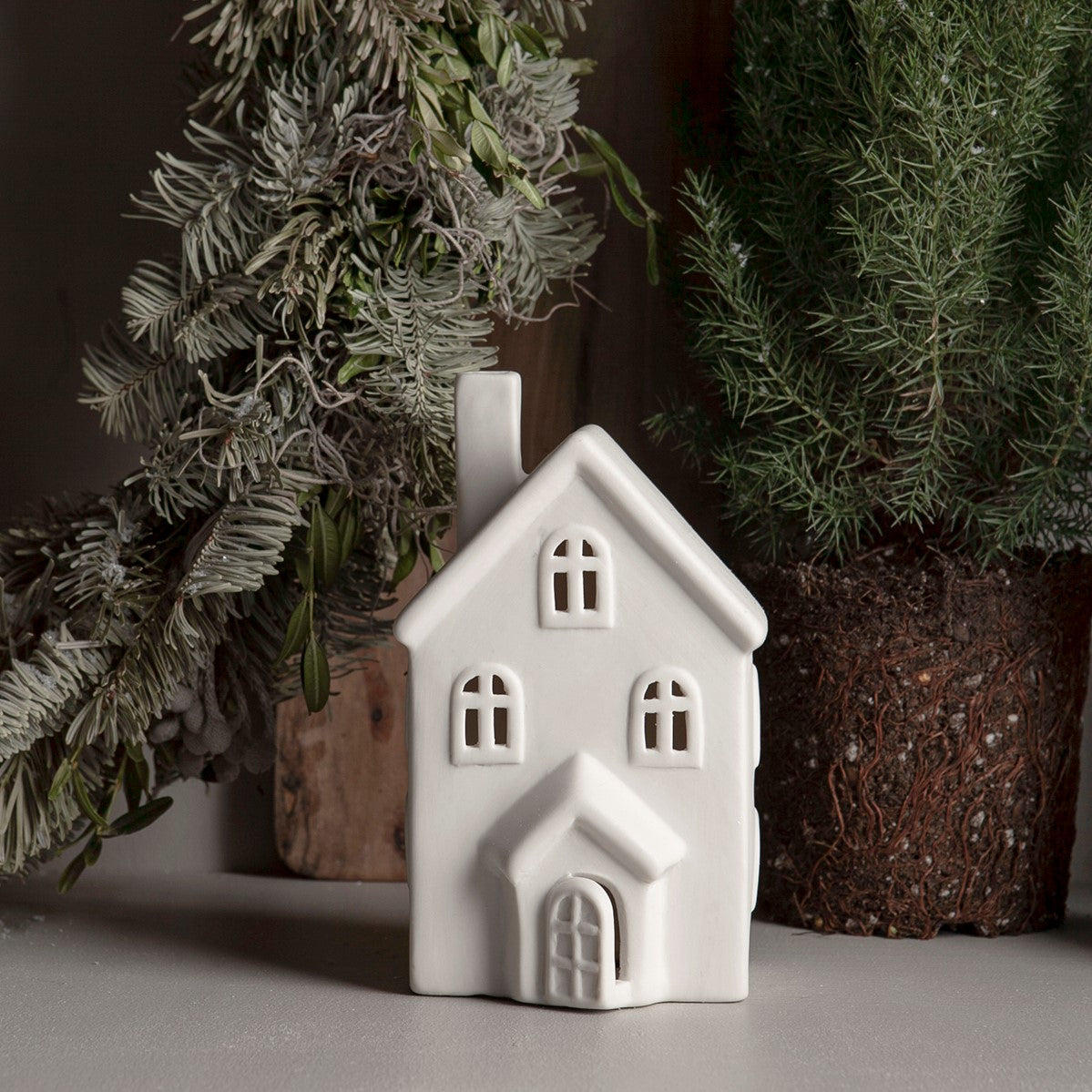 Storefactory Dekorationshaus BYN Nr. 12 Keramik weiß |10x8x16 cm