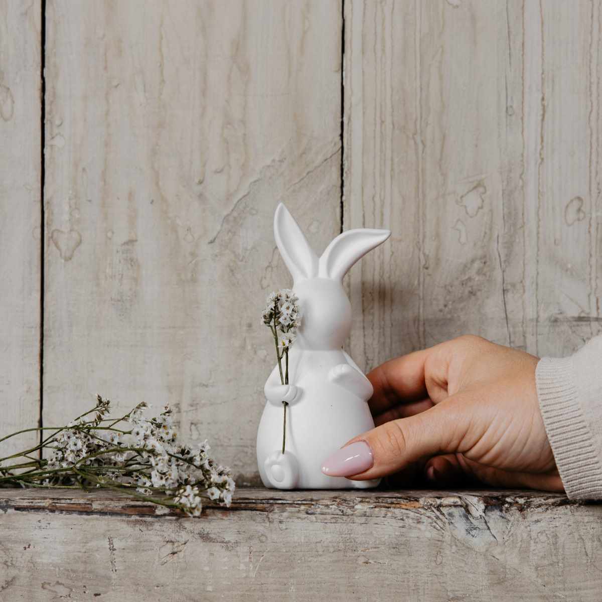 Storefactory Hase EMILIA M weiß | Ø6x14cm