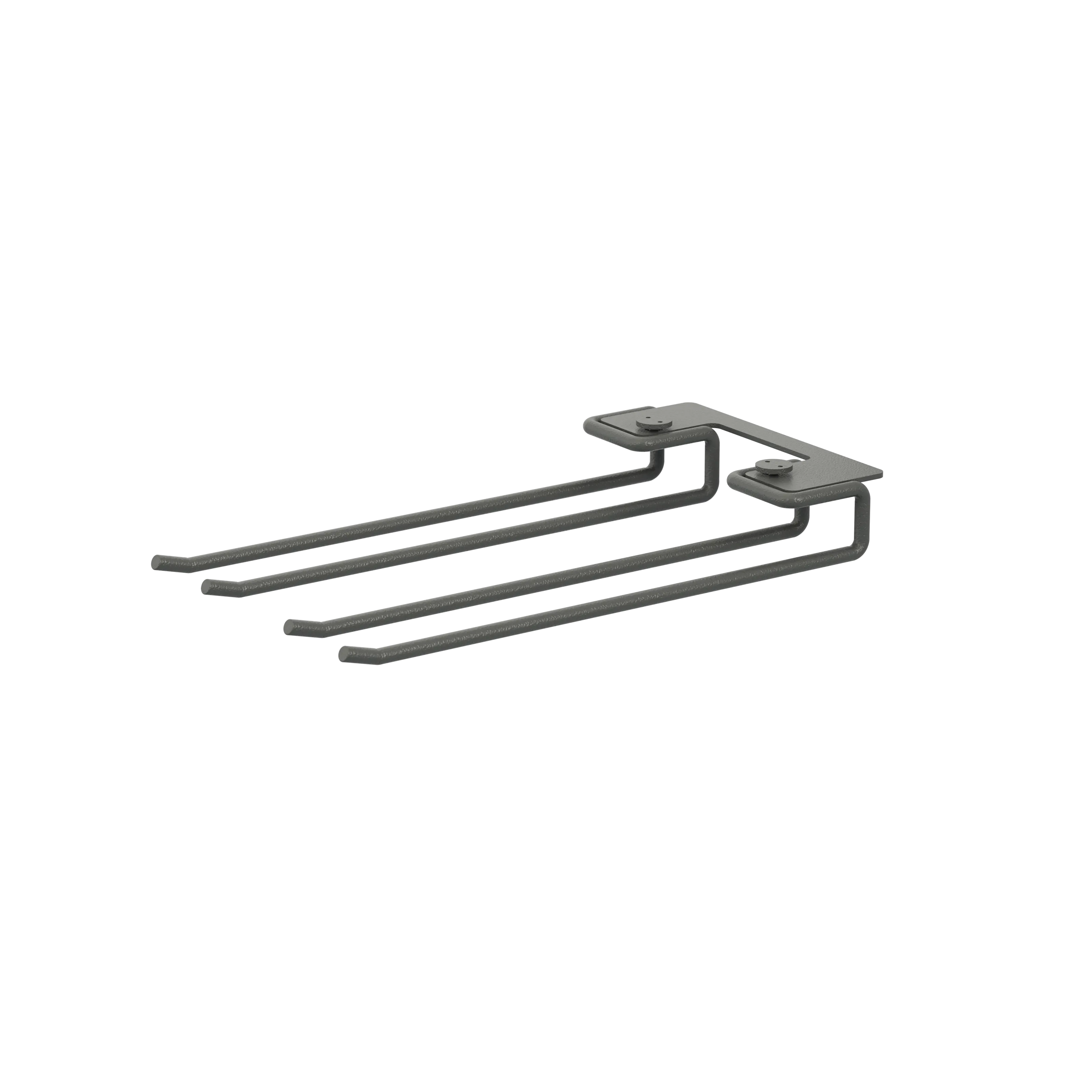 String Furniture Gläserschiene B13.5 x T20, Dunkelgrau, 2er Pack