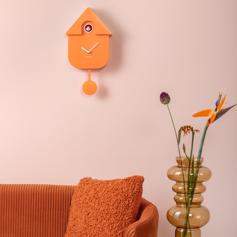 Karlsson Kuckucksuhr MODERN CUCKOO soft orange | 8,5x21,5x41 cm