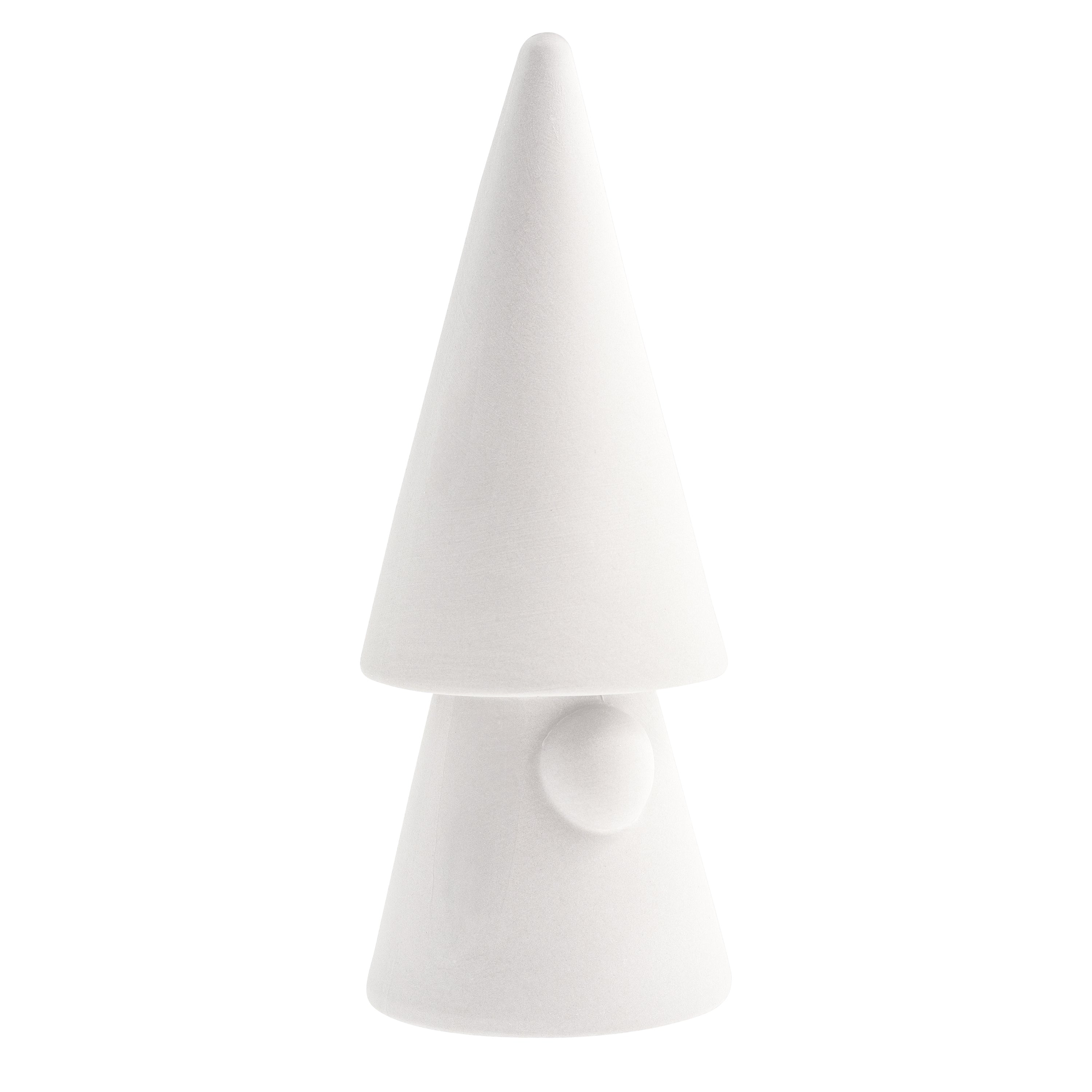 Storefactory Dekoobjekt Santa EVERT L Keramik weiß | Ø 6x15 cm