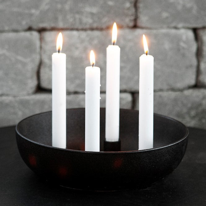 Storefactory Kerzenständer GRANHOLMEN XXL 4er schwarz | Ø 29x8cm