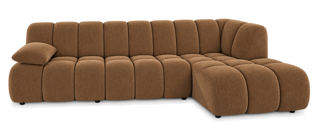 HKliving modulare Couch WAVE Cordsamt altgold