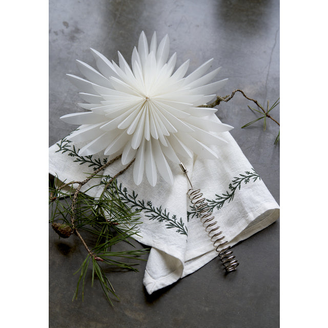 Lene Bjerre Serviette FIOLA GARLAND weiß grün | 45x45 cm