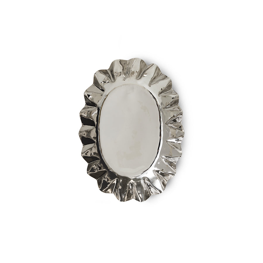 HKliving Tablett NEW CLASSICS M chrome silber | 39x28x7cm