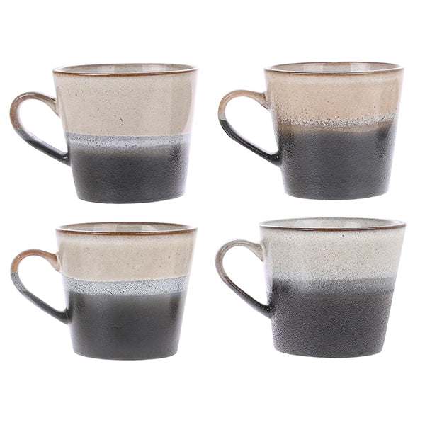 HKliving Becher ROCK Cappuccino Mug 70´s bunt | 12x9x8cm