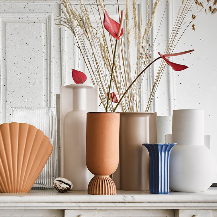 HKliving Vase weiß matt S | 17,5x17,5x26cm